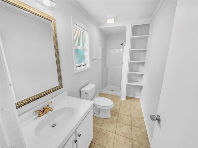 230 Vista Cir Unit B, Winston-Salem, NC 27106 - full bathroom with toilet, tile patterned floors, vanity, and walk in shower