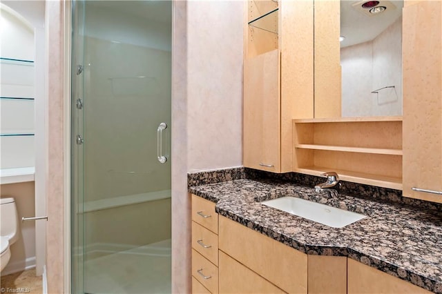 881 Brookleigh Ct, Winston-Salem, NC 27104 - full bath with toilet, a shower stall, and vanity
