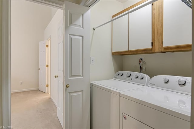 4317 Bradbury Way, High Point, NC 27265 - laundry area with washer and dryer, cabinet space, and light carpet