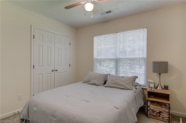 4317 Bradbury Way, High Point, NC 27265 - carpeted bedroom featuring a closet and a ceiling fan
