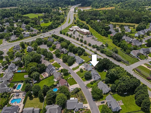 4317 Bradbury Way, High Point, NC 27265 - aerial view of property and surrounding area with nearby suburban area