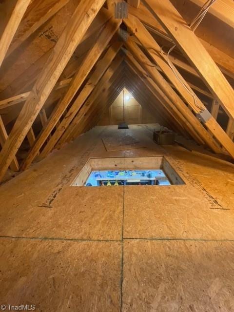 view of attic