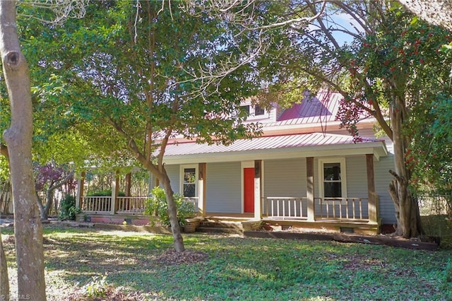 view of front of property with a porch