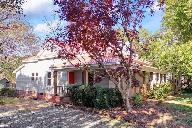 view of front of home