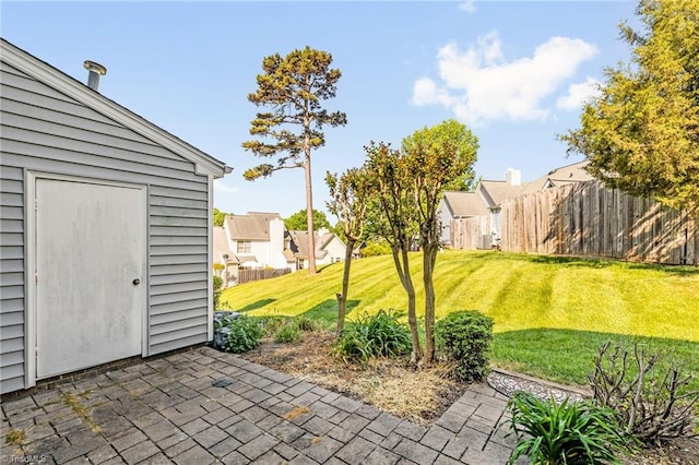 exterior space with fence and a residential view
