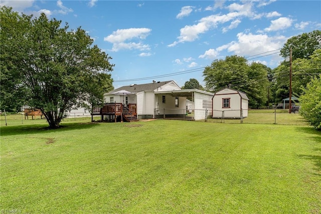 1607 Belmont St, Burlington, NC 27215 - fenced backyard with a wooden deck and stairs