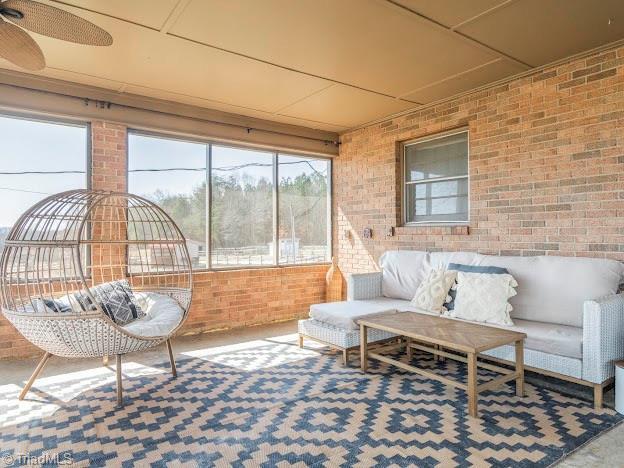 view of sunroom