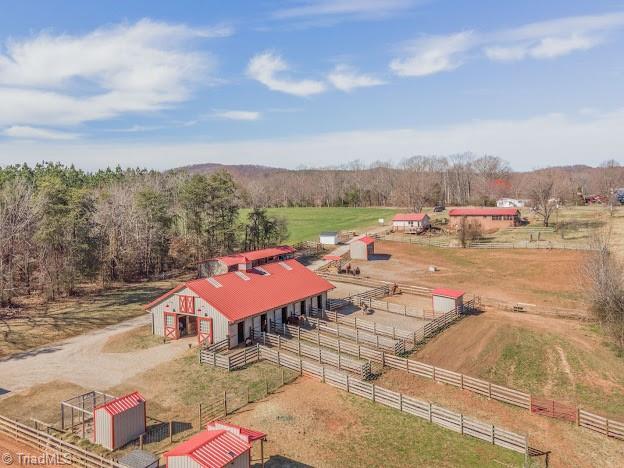 bird's eye view featuring a rural view