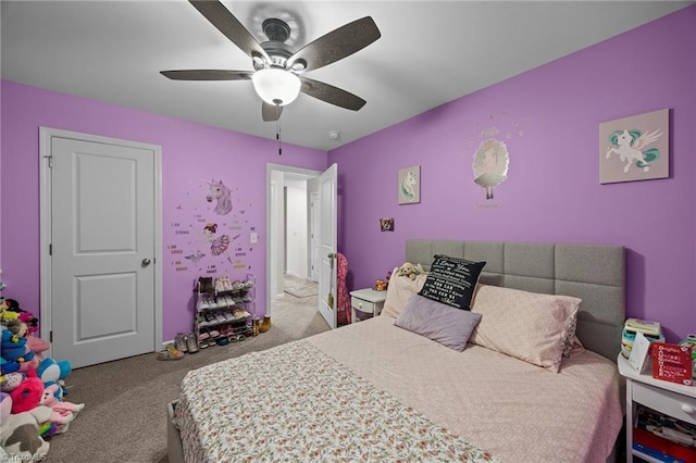 817 Sagemount St, Jamestown, NC 27282 - carpeted bedroom with a ceiling fan