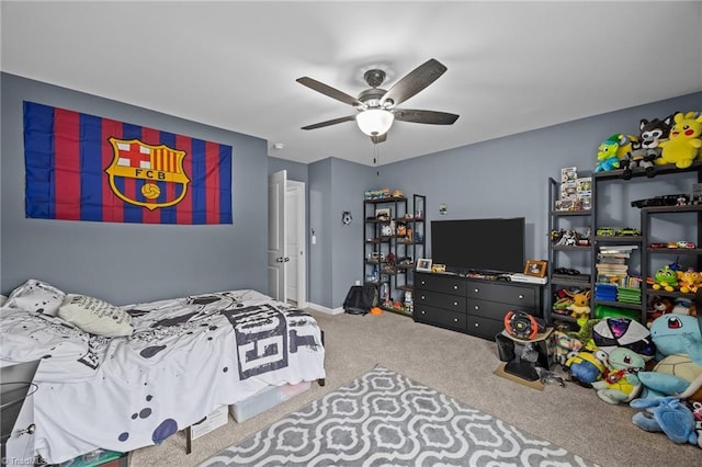 817 Sagemount St, Jamestown, NC 27282 - carpeted bedroom featuring baseboards and a ceiling fan