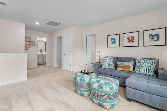 view of carpeted living room