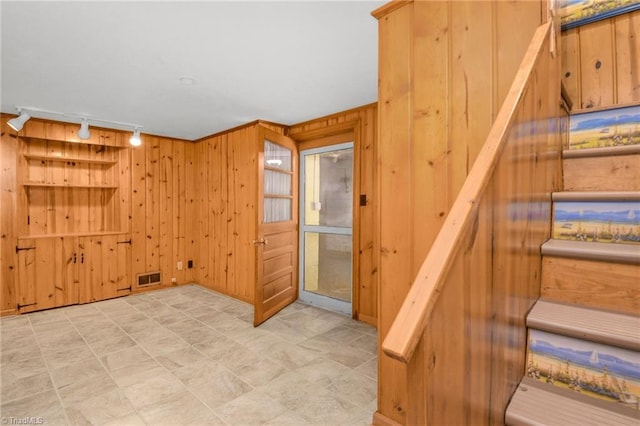 4750 Carlton Dr, Winston-Salem, NC 27105 - interior space with track lighting and wood walls