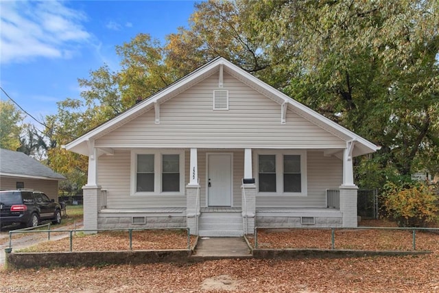 bungalow-style house featuring a porch