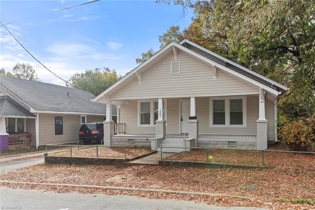 bungalow-style house with a porch