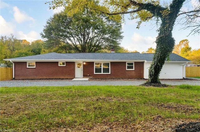 5515 Bethania Rd, Pfafftown, NC 27040 - ranch-style house featuring brick siding and a chimney