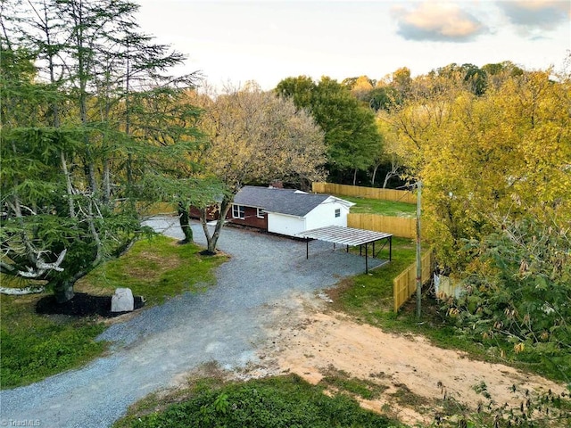 5515 Bethania Rd, Pfafftown, NC 27040 - view from above of property