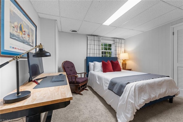 1603 Ilchester Ct, Greensboro, NC 27408 - bedroom featuring carpet flooring and a paneled ceiling