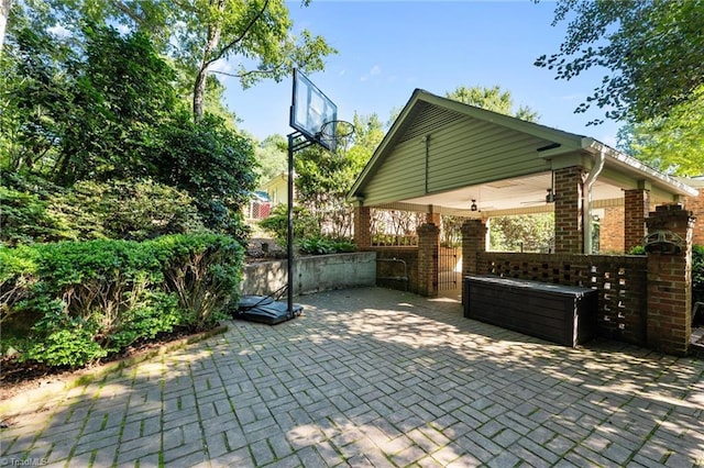 1603 Ilchester Ct, Greensboro, NC 27408 - view of patio / terrace with a gazebo