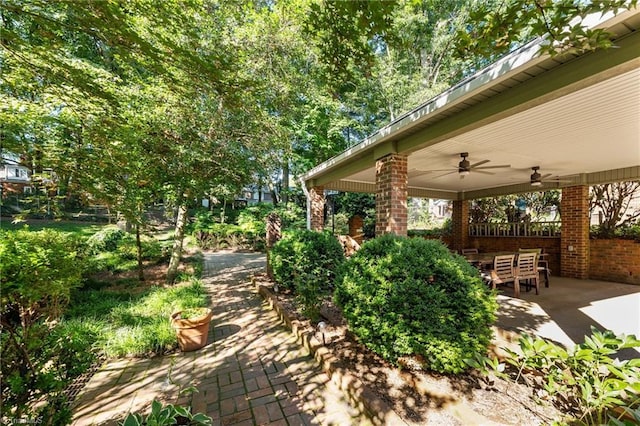 1603 Ilchester Ct, Greensboro, NC 27408 - view of patio / terrace with ceiling fan