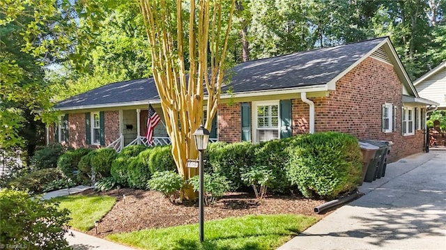 1603 Ilchester Ct, Greensboro, NC 27408 - ranch-style house featuring brick siding, driveway, and a shingled roof