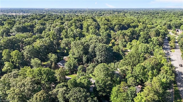 1603 Ilchester Ct, Greensboro, NC 27408 - aerial overview of property's location featuring a heavily wooded area