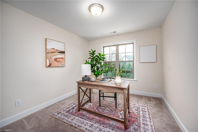 914 Bonanza Ln, Mebane, NC 27302 - office area featuring visible vents, baseboards, and carpet flooring