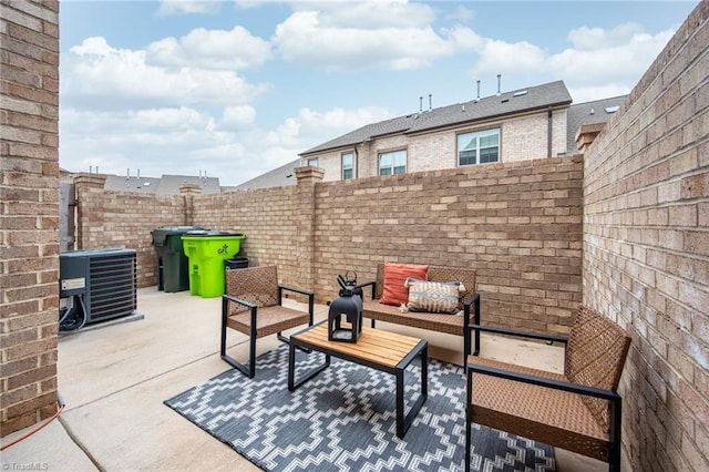 914 Bonanza Ln, Mebane, NC 27302 - view of patio featuring central AC unit and fence