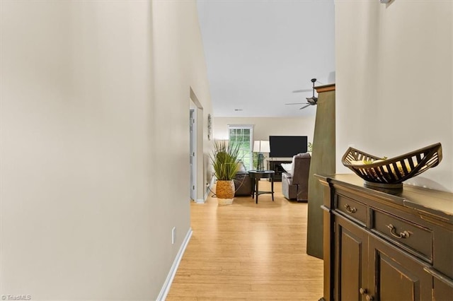 6796 Ironwood Cir, Greensboro, NC 27410 - corridor featuring light wood-style flooring and baseboards