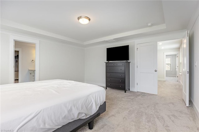1515 Peabody Ct, Mebane, NC 27302 - bedroom with a raised ceiling and light carpet