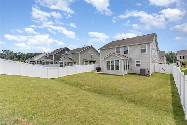 1515 Peabody Ct, Mebane, NC 27302 - back of property with a fenced backyard and a residential view
