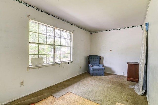 unfurnished room featuring carpet and plenty of natural light