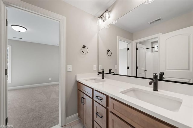 2751 Monarch Way, Winston-Salem, NC 27106 - full bath featuring double vanity and baseboards