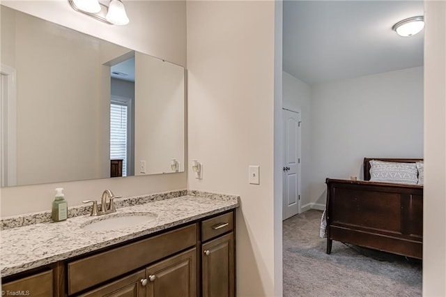3609 Wesley Point Dr, Browns Summit, NC 27214 - bathroom with vanity and baseboards