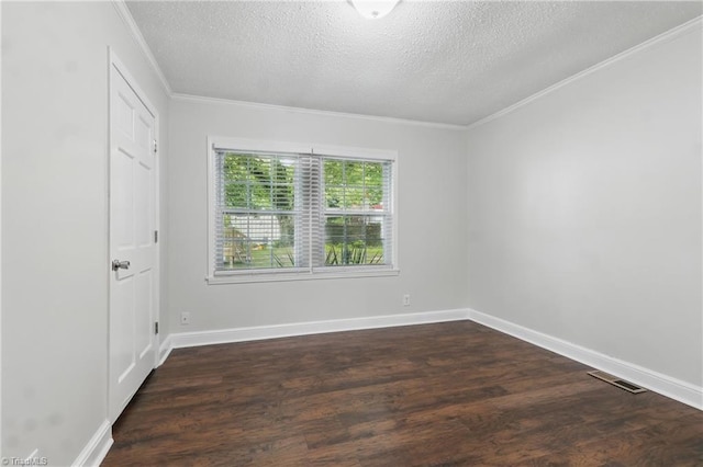 4624 Circle Dr, Winston-Salem, NC 27105 - spare room with wood finished floors, a textured ceiling, and crown molding