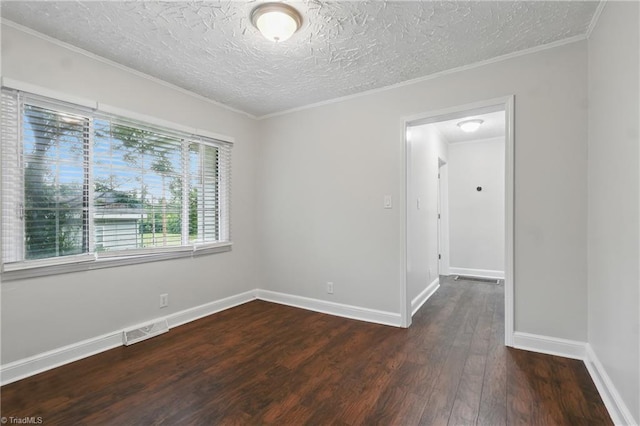 4624 Circle Dr, Winston-Salem, NC 27105 - unfurnished room featuring wood finished floors, ornamental molding, and a textured ceiling