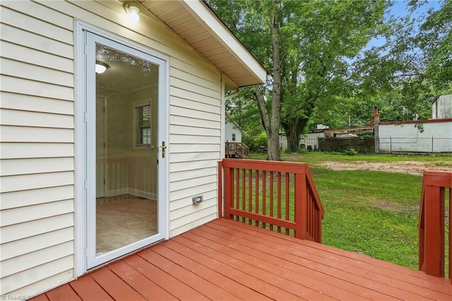 4624 Circle Dr, Winston-Salem, NC 27105 - view of wooden terrace