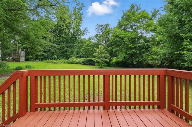 4624 Circle Dr, Winston-Salem, NC 27105 - deck featuring a yard