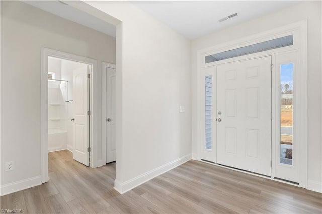 foyer featuring light hardwood / wood-style floors