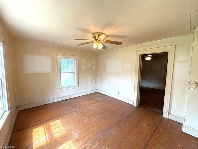 200 N 9th Ave, Mayodan, NC 27027 - spare room featuring ceiling fan and wood finished floors