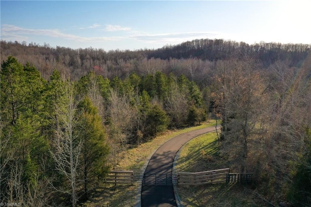 birds eye view of property featuring a rural view