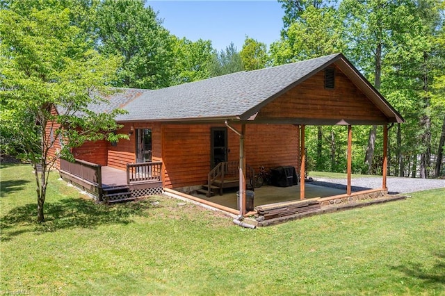 exterior space with a carport