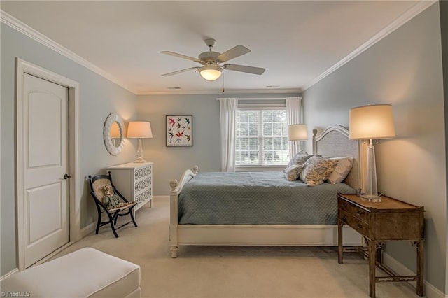 925 Salem Glen Ct, Clemmons, NC 27012 - carpeted bedroom with crown molding and ceiling fan