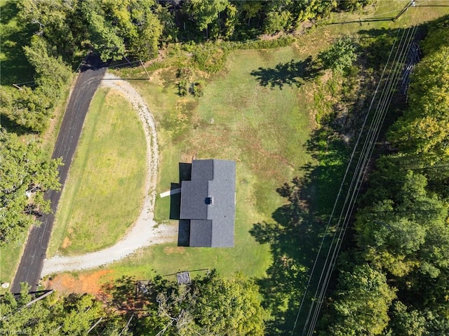 aerial view with a rural view