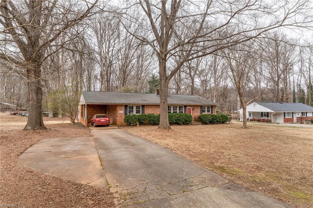 ranch-style home with a garage