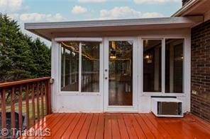 deck featuring a sunroom