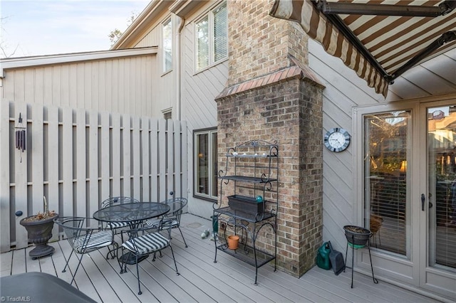 view of wooden deck