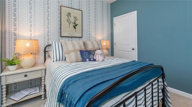 view of carpeted bedroom