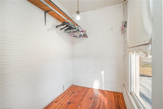 spacious closet with wood-type flooring