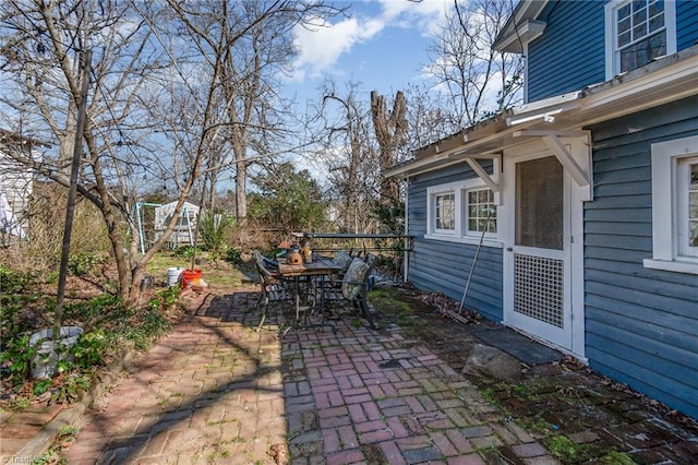 view of patio with outdoor dining space