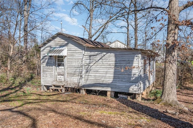 exterior space with entry steps